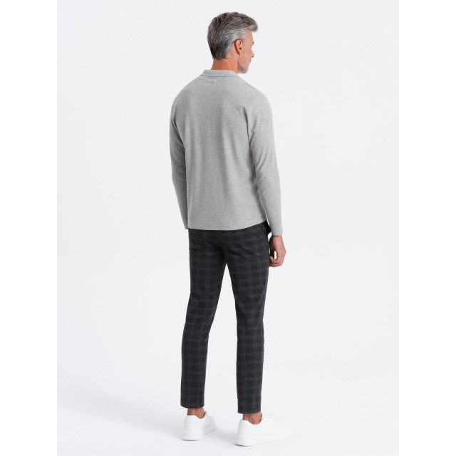 Ombre Poloshirt heren longsleeve - delio OM-0114-3 large