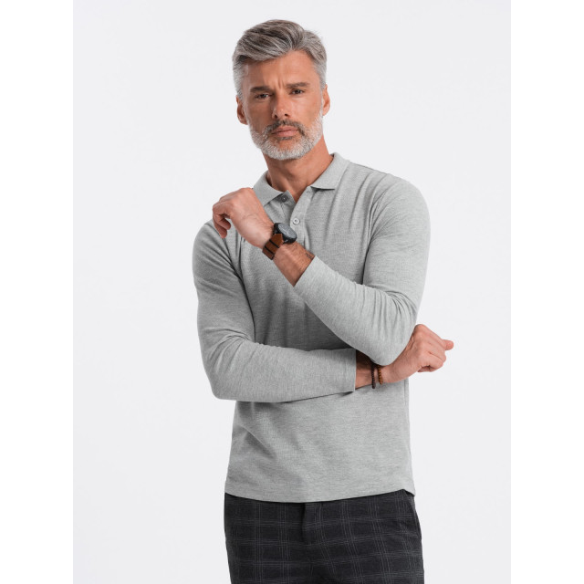 Ombre Poloshirt heren longsleeve - delio OM-0114-3 large