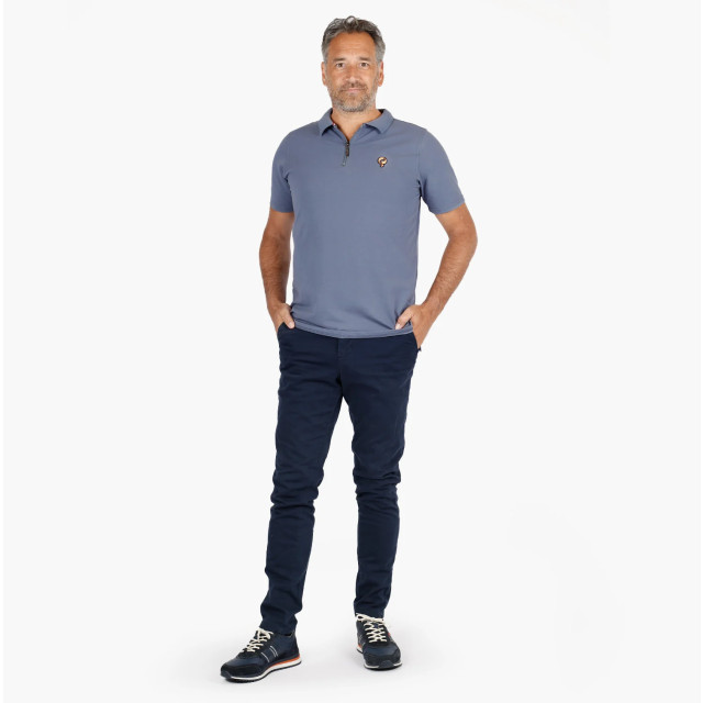 Q1905 Polo shirt zuidland denim QM2343924-604-1 large