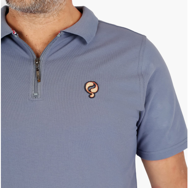 Q1905 Polo shirt zuidland denim QM2343924-604-1 large