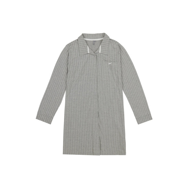 By Louise Dames pyjama nachthemd lange mouw gestreept BL-372-02 large