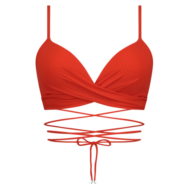 Beachlife Fiery red twist bikinitop 130647 large