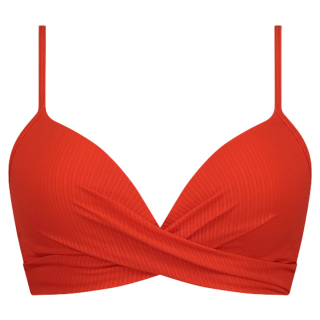 Beachlife Fiery red twist bikinitop 130647 large
