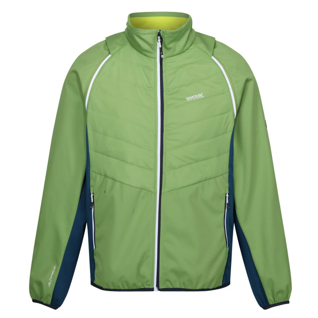 Regatta Heren steren ii softshell hybride jas UTRG10503_piquantgreenmoroccanbluecitronlime large