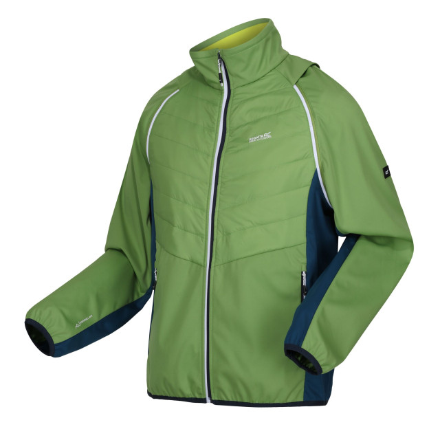 Regatta Heren steren ii softshell hybride jas UTRG10503_piquantgreenmoroccanbluecitronlime large