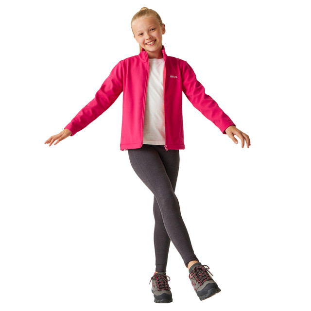 Regatta Kinder/kinder cera soft shell jas UTRG10063_pinkpotion large