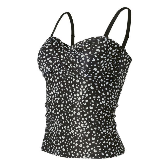 Regatta Dames aceana iii polka dot tankini top UTRG10530_blackwhite large