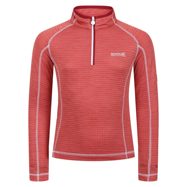 Regatta Kinderen/kinderen berley half zip top met lange mouwen UTRG4502_mineralred large