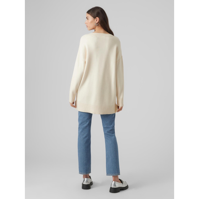 Vero Moda Vmgold link ls long v-neck pullover ecru 4219.03.0097 large Vero Moda Vmgold link ls long v-neck pullover ecru 4219.03.0097 large