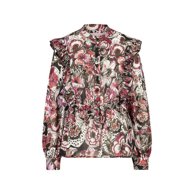Studio Anneloes 06388 dieke crepe flower blouse ecru dessin 4309.08.0077 large