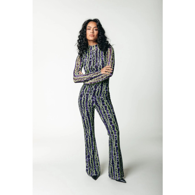 Colourful Rebel Tie dye stripes mesh flare color 4109.92.0099 large Colourful Rebel Tie dye stripes mesh flare color 4109.92.0099 large
