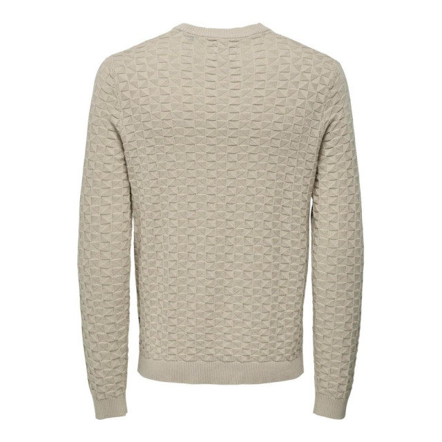 Only & Sons Onskalle reg 12 struc crew knit noo beige 5219.05.0022 large