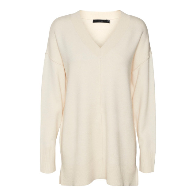 Vero Moda Vmgold link ls long v-neck pullover ecru 4219.03.0097 large Vero Moda Vmgold link ls long v-neck pullover ecru 4219.03.0097 large
