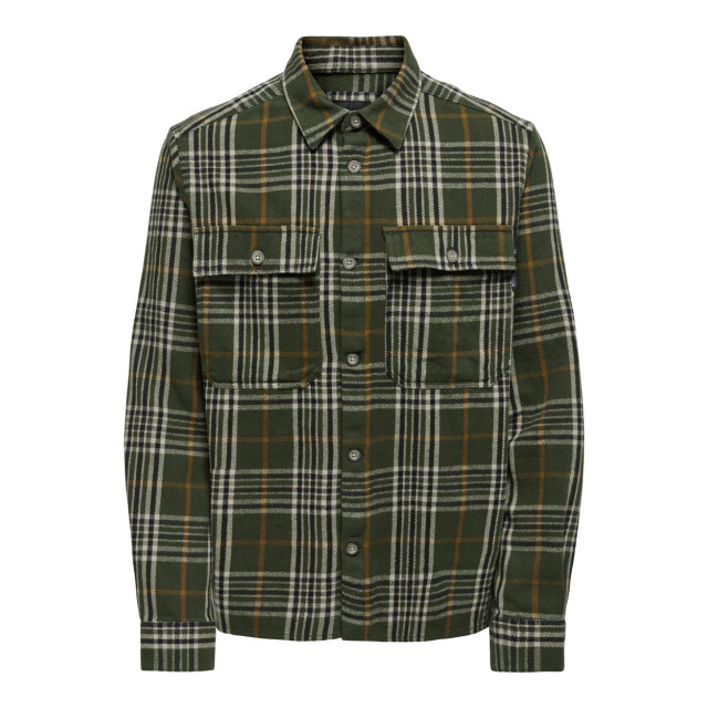 Only & Sons Onsscott ls check flannel overshirt dessin 5309.29.0100 large
