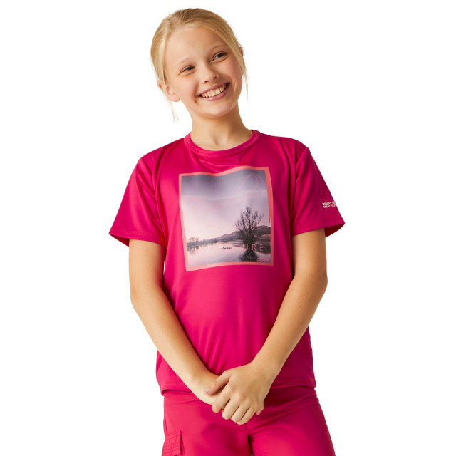 Regatta Kinderen/kinderen alvardo viii landschap t-shirt UTRG10277_pinkpotion large