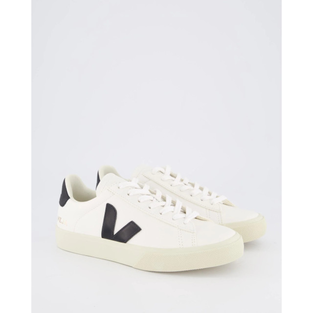 Veja Dames, heren campo sneaker leer /zwart CP051537-WHITE BLACK large