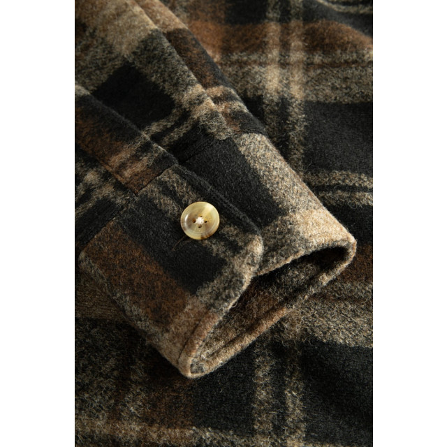 Foret Ivy wool overshirt f855 brown check F855 large