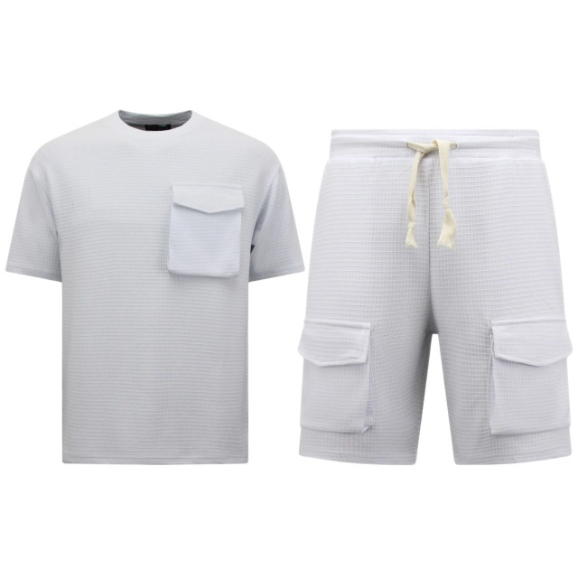 Top-Star Geribbelde oversized t-shirt joggingshort SET: 287 large