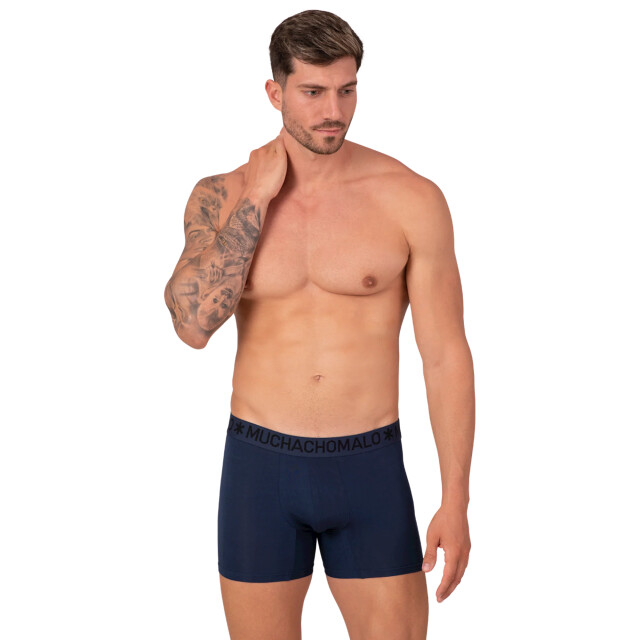 Muchachomalo Heren 2-pack bamboo boxershorts effen BAMBOO1132-11 large