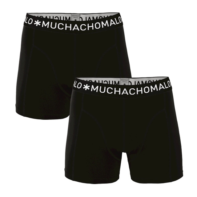 Muchachomalo Jongens 2 pack boxershorts effen 1010JBASIC02 large