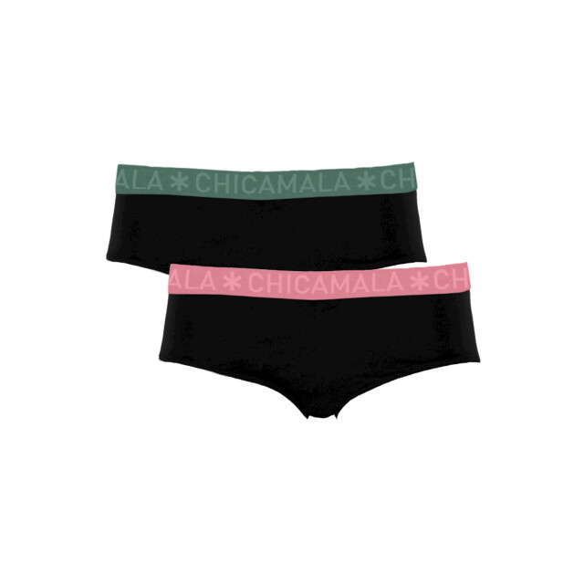 Muchachomalo Meisjes 2-pack hipster effen SOLID1252-48J large