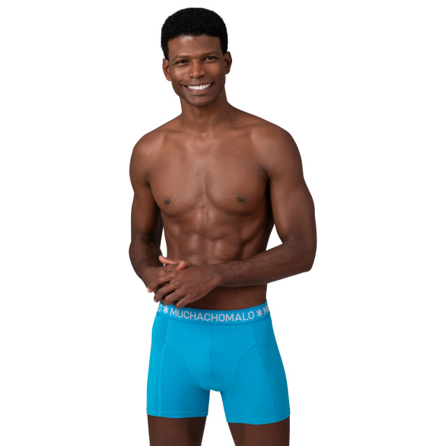 Muchachomalo Heren 2-pack boxershorts effen SOLID1010-618 large Muchachomalo Heren 2-pack boxershorts effen SOLID1010-618 large