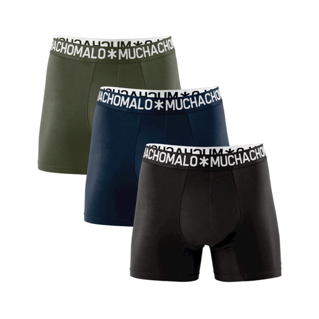 Muchachomalo Heren 3-pack boxershorts effen 1132COTTON06 large Muchachomalo Heren 3-pack boxershorts effen 1132COTTON06 large