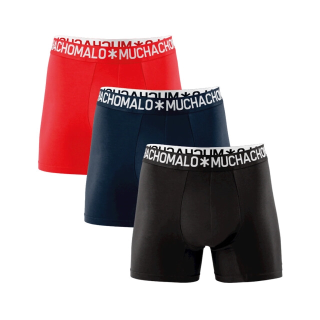 Muchachomalo Heren 3-pack boxershorts effen 1132COTTON05 large Muchachomalo Heren 3-pack boxershorts effen 1132COTTON05 large