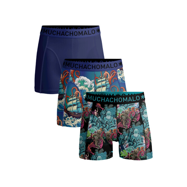 Muchachomalo Jongens 3-pack boxershorts water elements WATERELEMENTS1010-07J large
