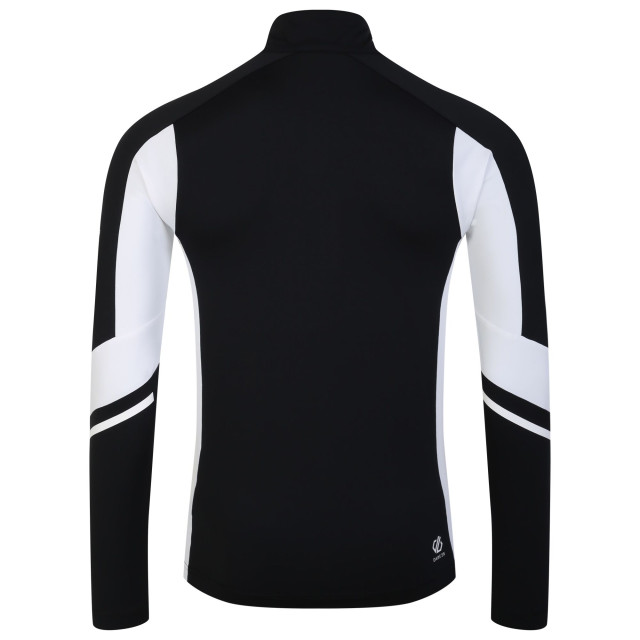Dare2b Heren speed core stretch half zip base layer top UTRG10283_blackwhite large
