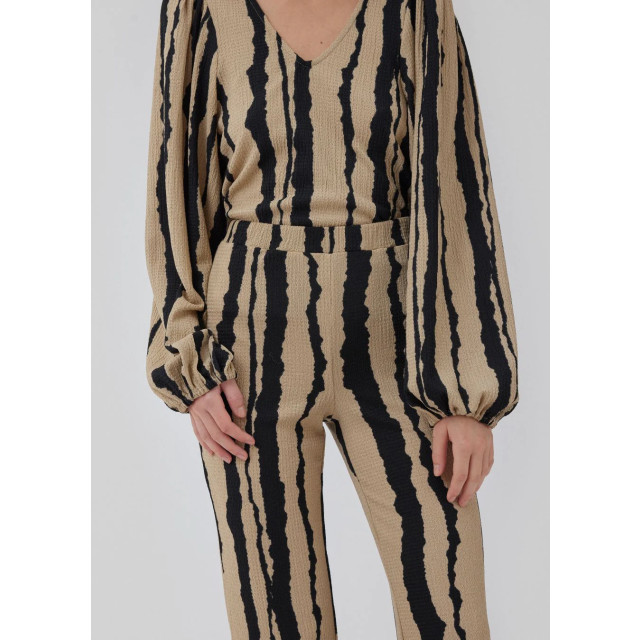 Modström Zwarte print broek harland 8699659649352 large