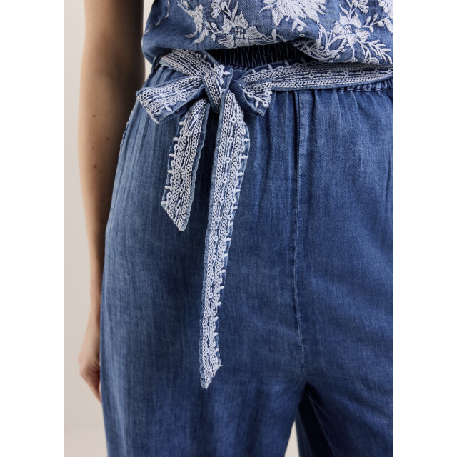 Summum 4s2609-12014 pants indigo embroidery blue daze 4s2609-12014 Pants Indigo Embroidery large