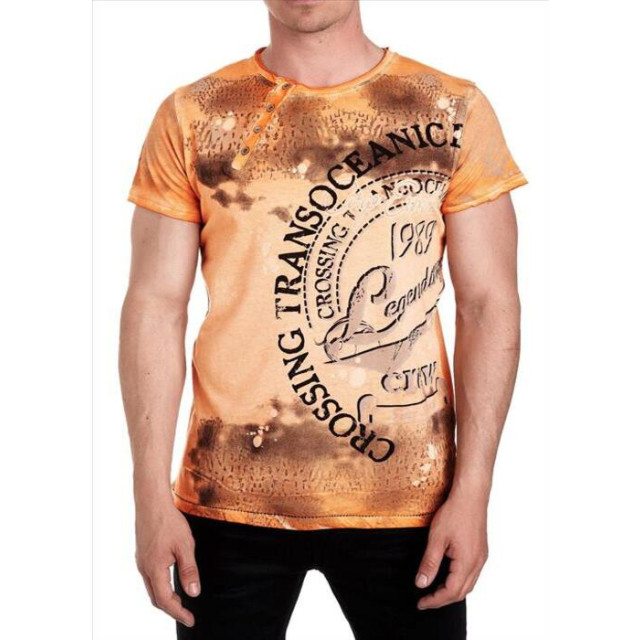 Rusty Neal heren t-shirt orange 15045 RN8-15045 large