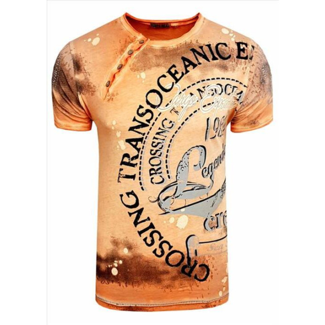 Rusty Neal heren t-shirt orange 15045 RN8-15045 large