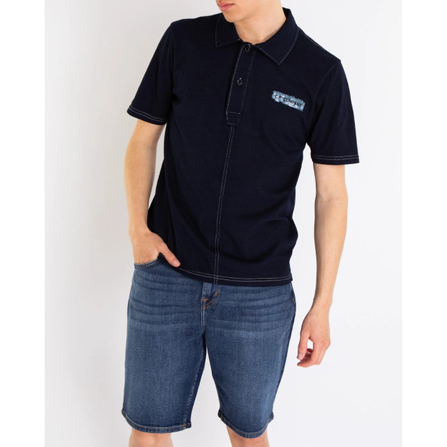 C.P. Company Heren denimlook polo 16CMPL151A110056W-D08 large