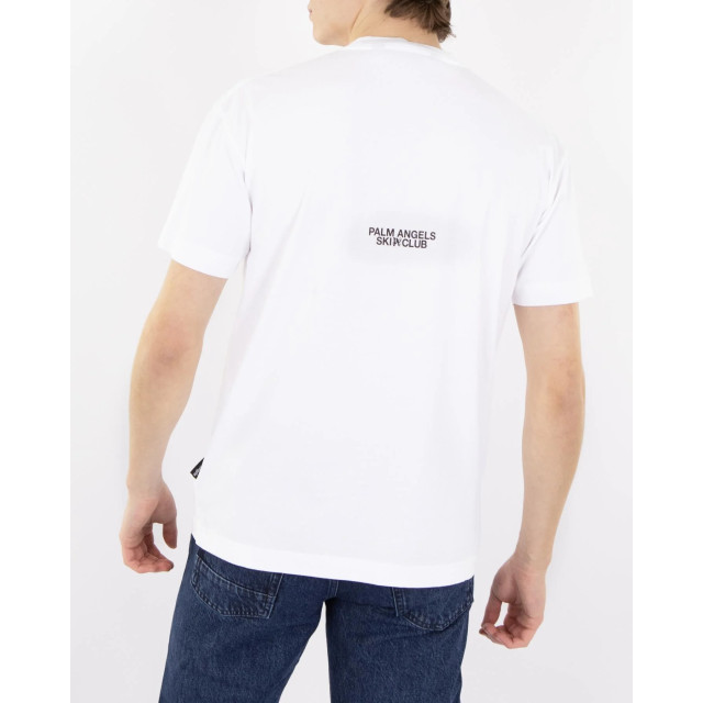 Palm Angels Heren ski club t-shirt PMAA001R24JER003-110 large