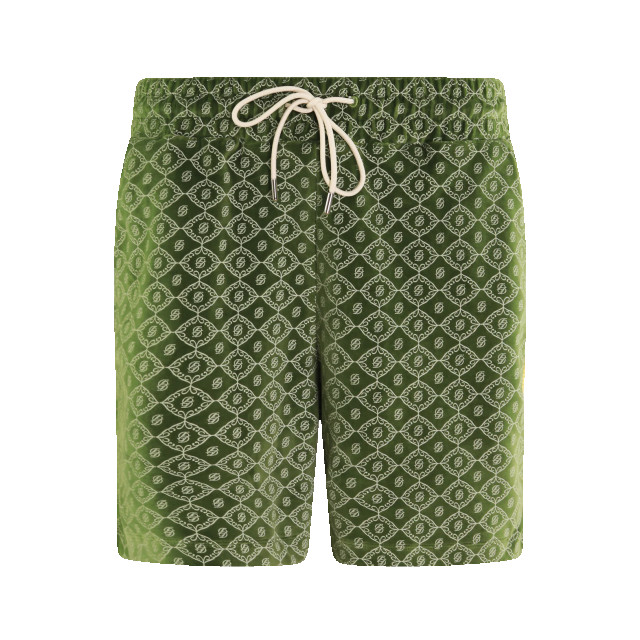 Drole De Monsieur Heren monogramme short D-SS002-CO091-GREEN large