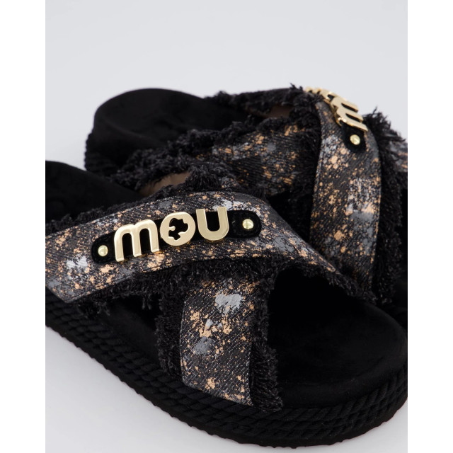 Mou Dames criss-cross sandal /glam MU.SW451006K-DENMBK large