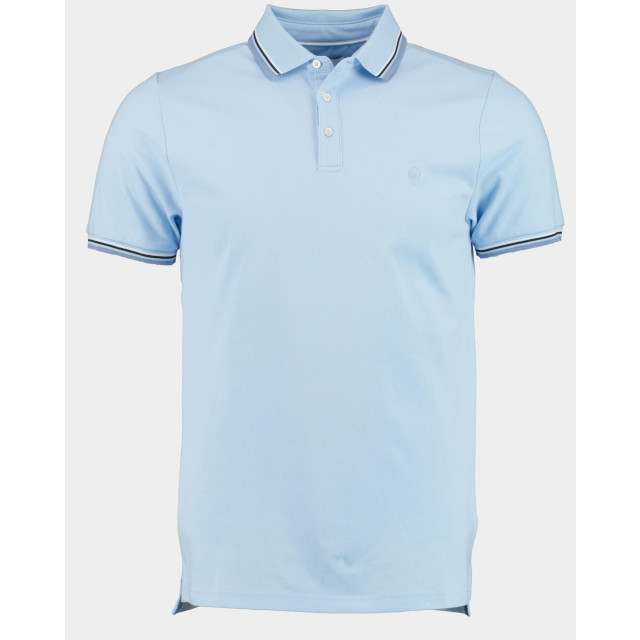 Bos Bright Blue Polo korte mouw jesse polo contrast collar 24108je24bo/210 l.blue 180370 large