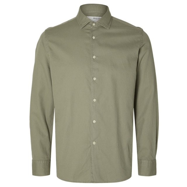 Selected Regbond regular fit overhemd vetiver 16092566-VET-M large