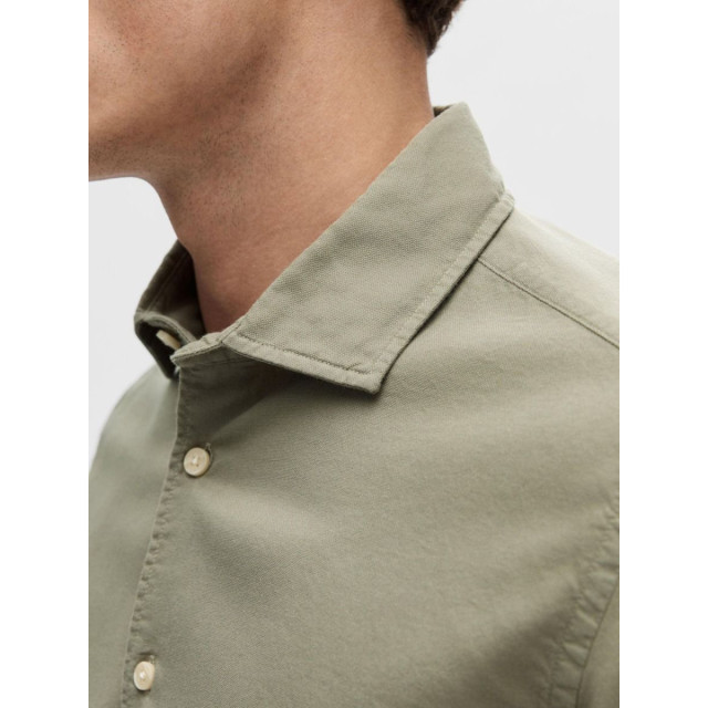 Selected Regbond regular fit overhemd vetiver 16092566-VET-M large