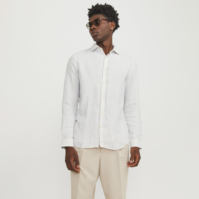 Jack & Jones Parker linen stripe 12251673-TRA-M large