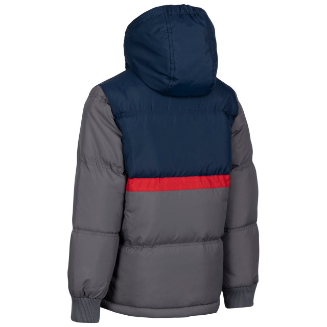 Trespass Kinder/kinder strewd contrast gewatteerde jas met rits UTTP6066_stormgrey large
