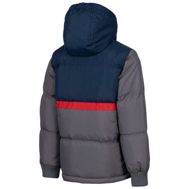 Trespass Kinder/kinder strewd contrast gewatteerde jas met rits UTTP6066_stormgrey large