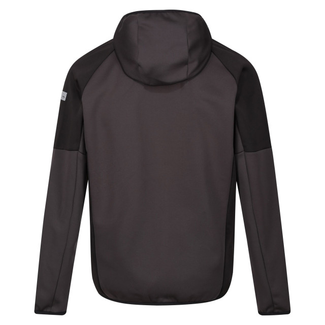 Regatta Heren attare ii extol stretch hooded jacket UTRG9374_ashblack large Regatta Heren attare ii extol stretch hooded jacket UTRG9374_ashblack large
