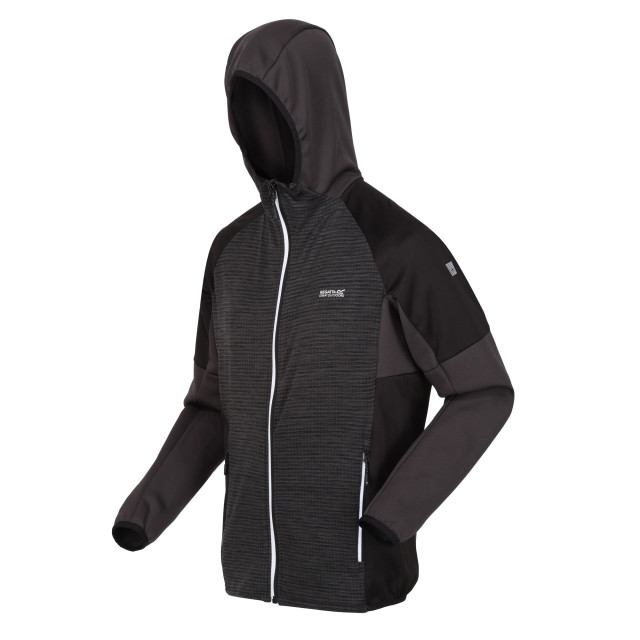 Regatta Heren attare ii extol stretch hooded jacket UTRG9374_ashblack large Regatta Heren attare ii extol stretch hooded jacket UTRG9374_ashblack large