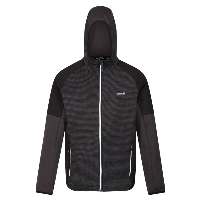 Regatta Heren attare ii extol stretch hooded jacket UTRG9374_ashblack large Regatta Heren attare ii extol stretch hooded jacket UTRG9374_ashblack large