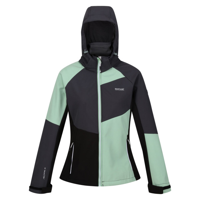 Regatta Dames desoto ix soft shell jas UTRG9370_quietgreensealgrey large