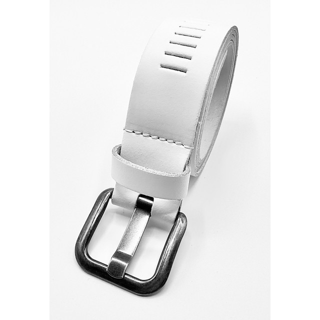 ARIESZZZ riem heren riem dames leder - Arieszzz Witte Leren Riem | Stijlvol & Unisex large