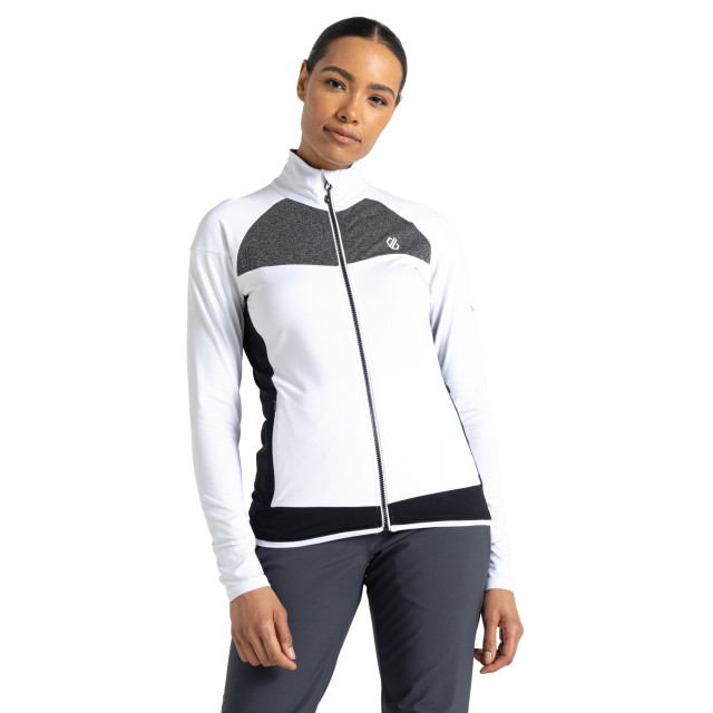 Dare2b Dames elation ii core stretch gerecycleerde fleece UTRG7065_whiteblack large